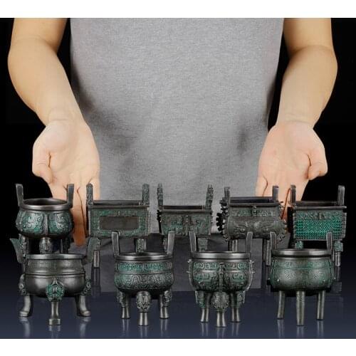 Novel and Funny Toy Pure Copper the Great Ding Bronze Ding Ancient Chinese Traditional Crafts Desk Arrangement Gift for Boy