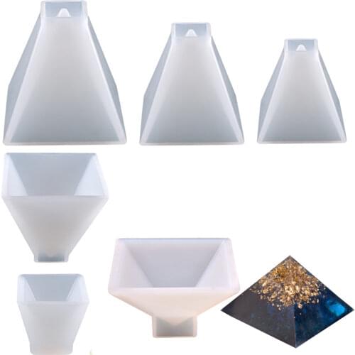 1pcs Crystal Jewelry Making Mold Pendant Pyramid Silicone Mould Ornaments Resin DIY Decorative Craft Tool Triangle