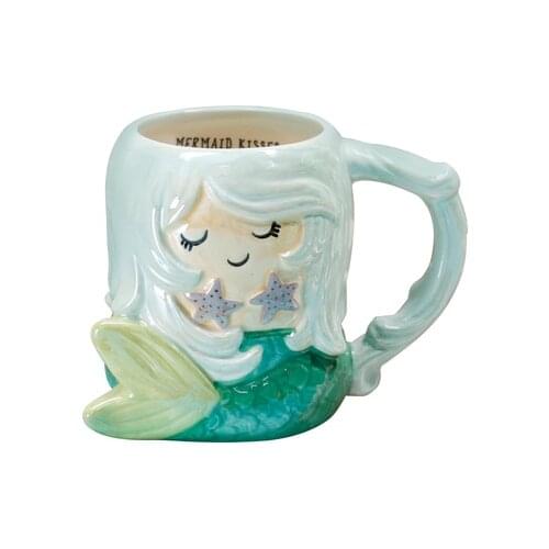 500ML Ceramic Creative Coffee Cup Cute Animal 3D Fox Large Capacity Cartoon Breakfast Milk Drinking Mugs and Cups