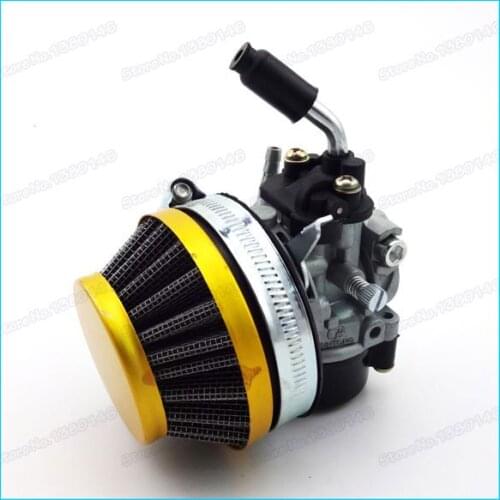 59mm air filter gold with Motorized Bike Racing Carby Carburetor For 49cc 50cc 60cc 66cc 80cc 2 stroke Bicycle