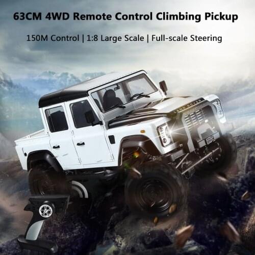 63CM 4WD Off Road Climbing RC Pickup 1:8 Big Size Metal Shock Absorber Full-scale Steering 150M Control Metal Girder RC Car Toy