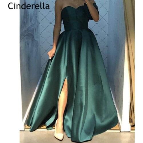 Fashion Evening Dresses Sleeveless Floor Length A-Line Lace Up Back Satin Evening Dresses vestidos de fiesta de noche