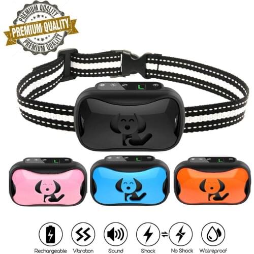 Auto anti bark dog training collar Beep/shock/vibration No Bark Collar Rechargeable without Remote