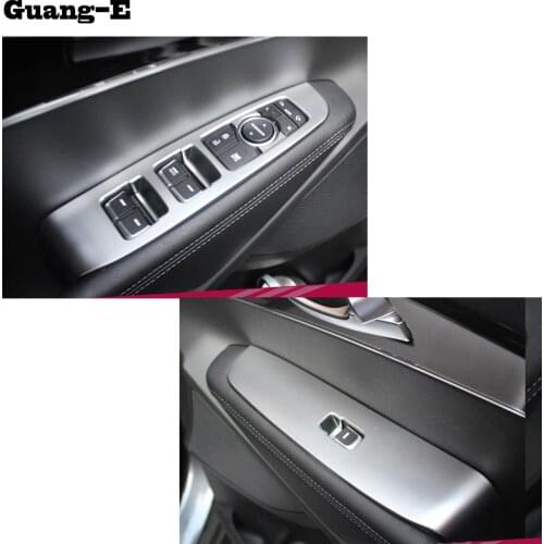 Car ABS chrome armrest Handrail inner door Window glass switch panel cover trim frame For Kia Sorento L 2015 2016 2017