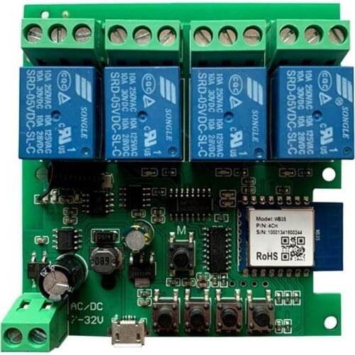 Wireless Smart Self-Lock Momentary Interlock Relay Switch,DIY WIFI App Bluetooth Remote Garage Door Opener Controller