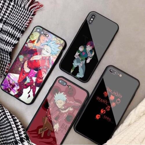 The Seven Deadly Sins Tempered Glass Phone Case For iphone 12 11 Pro Max 5 6 7 8 X XS XR XSMax Shell 12Pro Max Cover Shell