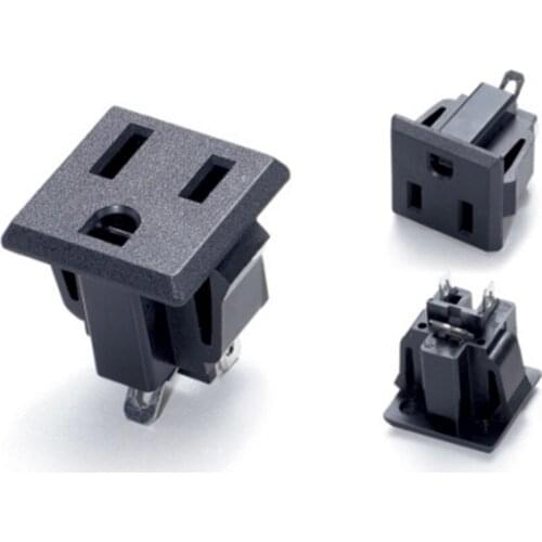 Black industry multi-functional output outlet American 3pins Elcectrical 125V 15A US universal AC uninterruptible power socket