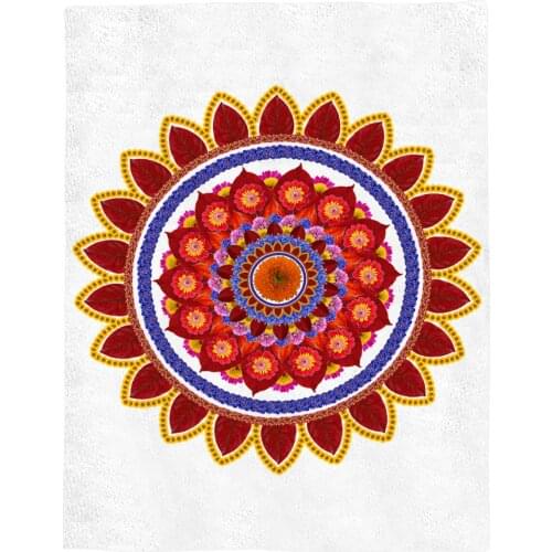 Mandala Colorful Throw Blanket Portable Soft Bedspread Microfiber Flannel Blankets for Beds