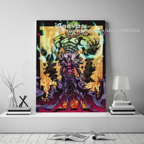 Jotaro Kujo Star Platinum JoJos Bizarre Canvas Home Decor Painting Wall Art Decoration Prints Dorm Living Room Bedroom Poster