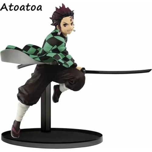 15CM Kamado Tanjirou Action Figure Demon Slayer Kimetsu No Yaiba Figure Agatsuma Zenitsu Nezuko Battle Scene Model Toys