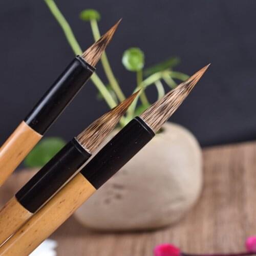 Chinese Brush Pen Set Caligrafia 3pcs Mouse Whisker&purple Rabbit Hair Calligraphy Brush Chinese Painting Brush Pen Tinta China