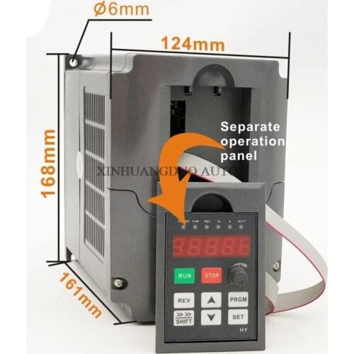 CNC Spindle motor speed control 220v 2.2kw VFD Variable Frequency Drive VFD Inverter 1HP or 3HP Input 3HP frequency inverter