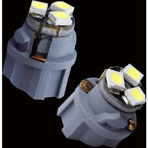 NEW 10PCS T6.5 Lamps 12mm Max diameter 3SMD 3 LED Car Board Instrument Panel Bulb Auto Dashboard Warming Indicator Wedge Light