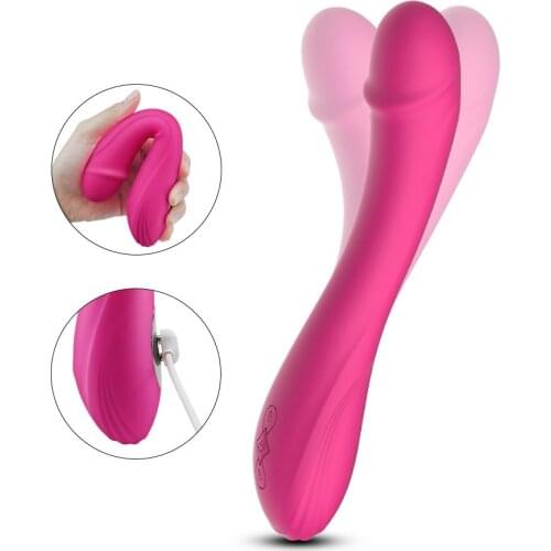 Magnetic Bending Dildo Vibrators for Women Soft Silicone Vibrator Female Sex Toy G Spot Women Anal G Spot Clitoris Stimulator