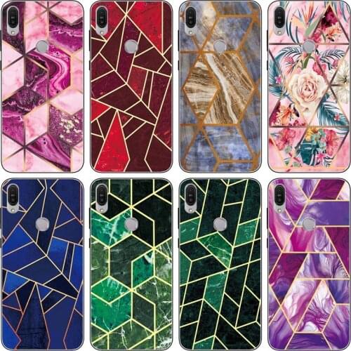 Geometric Marble Soft Phone Case for Asus Zenfone Max Pro M1 ZB601KL 5.99" ZB602KL Funda Glossy Silicone Phone Back Cover Shell