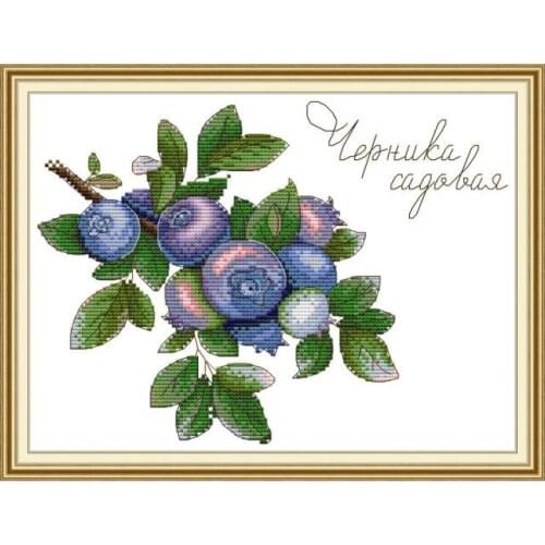 Blueberry cross stitch kit aida 14ct 11ct count printed canvas stitches embroidery DIY handmade needlework