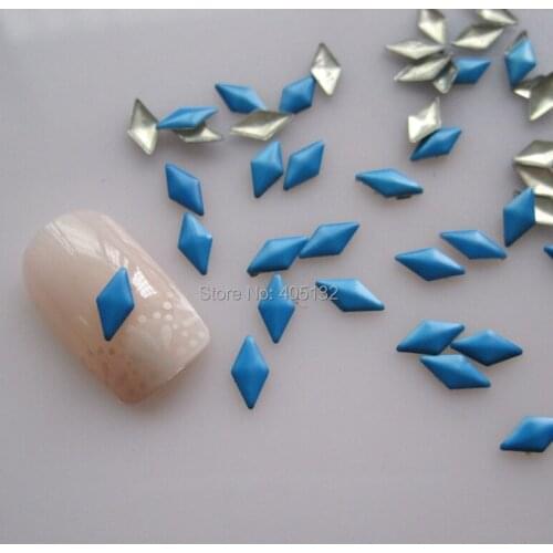 One Bag OD-108-Blue Free Shipping 3D 4x8mm Neon Blue Diamond Metal Stud Shiny Nail Decoration Lovely Outlooking