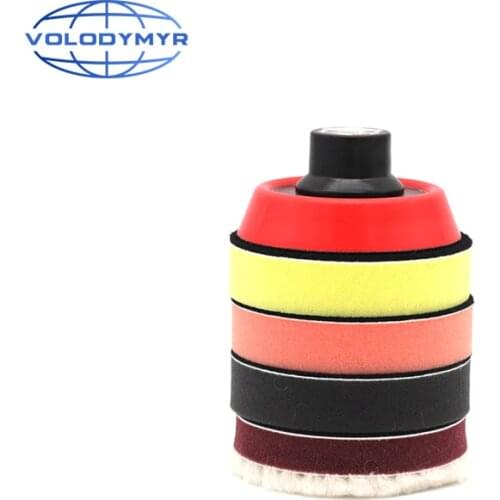Polishing Pads 3 Inch Mini Drill Kit Include M14 Thread Tray Wool Pad Work with Detail Polisher Auto Accessorie for Car Polish