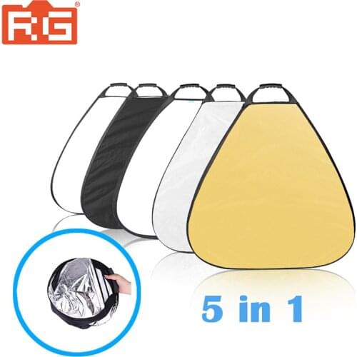 5in1 Portable Reflector 30cm 5 color Triangle photography collapsible diffuser Photo Studio Accessories