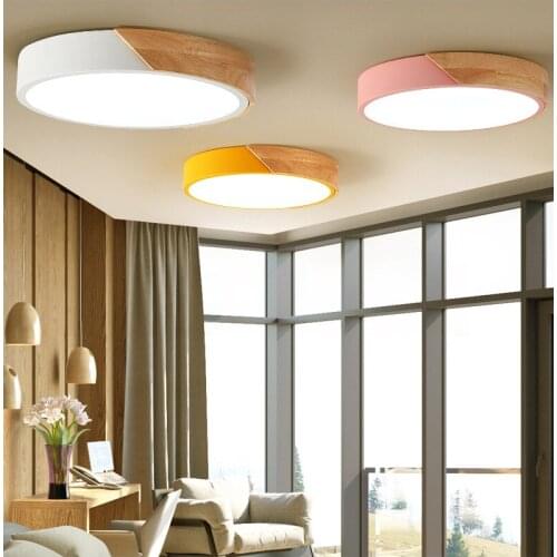 Simple Colorful Ceiling Light LED Chandelier Light Sources Super Bright Round Bedroom Golden Modern Simple Rotatable Chandelier