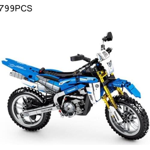 Japan Yama wr450 Off-Road motorcycle Technical building block model vehicle steam assembly motor brick toy collection for gift