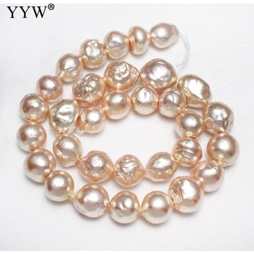 YYW High Quality Cultured Potato Freshwater Pearl Beads grey 15-16mm Approx 0.8mm Sold Per Approx 16.5 Inch Strand