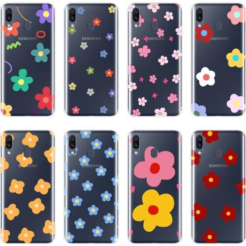 Back Cover For Samsung Galaxy M40 M30 M20 M10 Soft Silicone Yellow Flower Red Case For Samsung Galaxy M10 M20 M30 M40 Phone Case