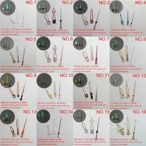 Watch pointer NH35 NH36 movement pointer green super luminous suitable for SEIK O Parts for Wrist Watch Replace Accessories