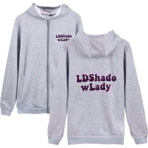 WAWNI LDShadowLady Zip Sweatshirt Fashion Long-sleeved Oversize Zip Hoodie Casual Style Zipper New Unique Hooded Cosplay Clothes