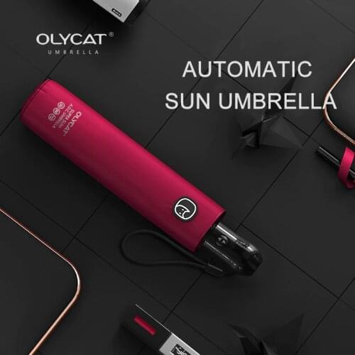 Anti Uv Folding Umbrellas Automatic Umbrella Rain Women 6K Windproof Regenschirm Travel Sun Umbrella Clear Parasol Gift B65