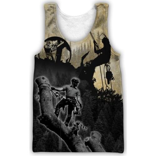 PLstar Cosmos 3DPrint Lineman Welder Electrician Logger Harajuku Popular Funny Harajuku Streetwea Sleeve Vest Tank Top Unisex 1