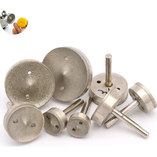 1PCS 20-50mm Diamond Burr Grinding Bit 6mm Shank for Jade Buckle Pendant Coarse Fine