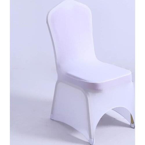 100pcs High Quality White Wedding For Events Party Hotel Decoration Stretch Elastic Large Spandex Chair Cover SN1449