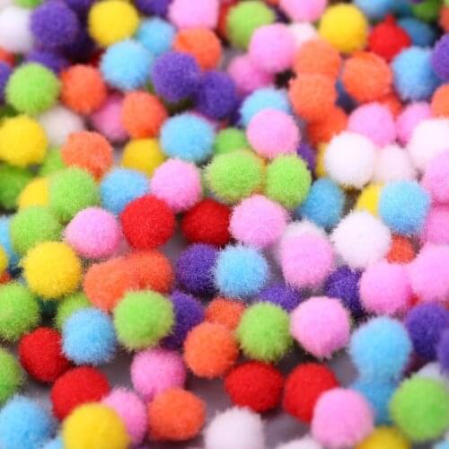 1000Pcs Soft Round Fluffy Craft PomPoms Ball Mixed Color Pom Poms 10mm DIY Craft GXMB
