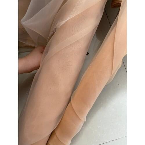 150cm width 5yards/lot fresh nude skin nude invisible soft organza gauze sheer tissue for ballgown dress tutu skirt blouse smock