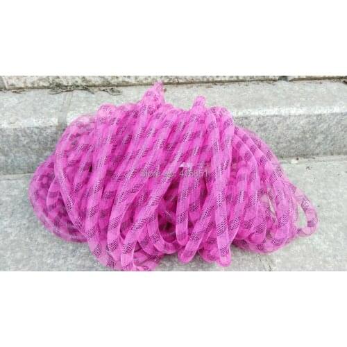 16mm Dark Pink&Black Tube Plain Tubular Crinoline Tube Crin Carnival Festival Hearwear Braid Trimming 30 yard Free Shipping