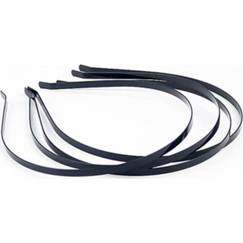SEA MEW 20PCS Metal Iron Black Hairbands Width 3mm 4mm 5mm 6mm 7mm Head Bands Hairwear Base Setting For Jewelry Making