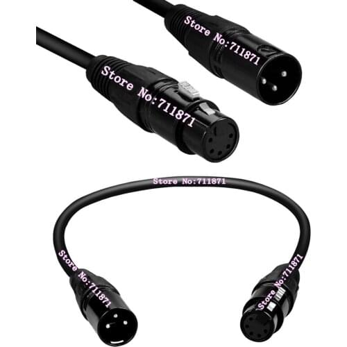 30cm 3Pin XLR Cannon Male 5P Cannon XLR Female Audio cable Line 5Pin XLR Cannon Female 3P Cannon XLR Male Audio Line cable wire