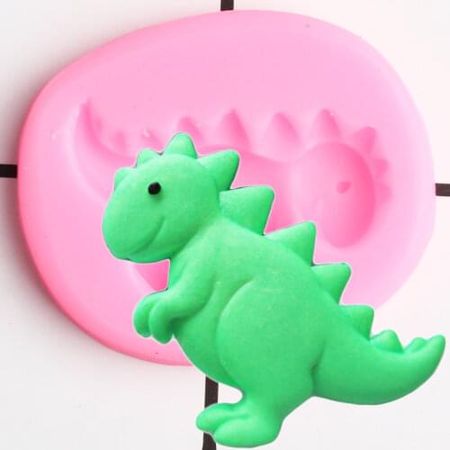 3D Cartoon Dinosaur Silicone Molds Cupcake Topper Fondant Cake Decorating Tools Cookie Baking Candy Chocolate Gumpaste Moulds