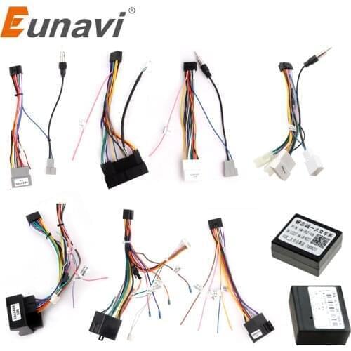 Android radio Car ISO Wire Wiring Harness Adapter Connector Plug 16Pin cable for Ford VW Kia Nissian Toyota Honda canbus box