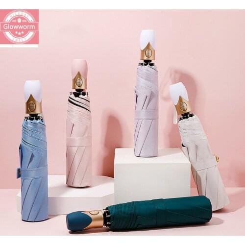 Automatico da donna di alta qualita ombrello a tre pieghe ombrello antivento in puro colore ombrello impermeabile femminile