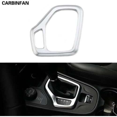 Car Styling Interior Accessories Gear Shift Knob Panel Decoration Frame Cover Stickers For Jeep Cherokee 2014 Up