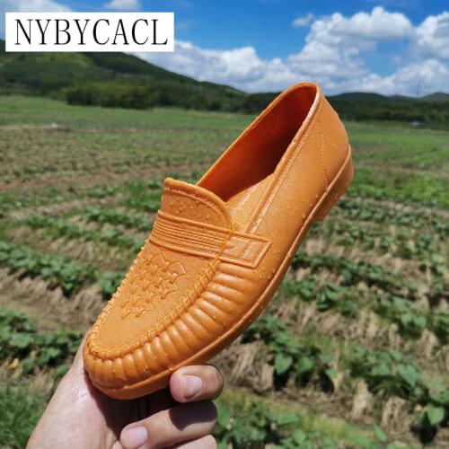 Short Sunny Rain Shoes Female Construction Site Thickened PVC Spring and Autumn Rain Boots Antiskid Labor Water Shoes 36-40