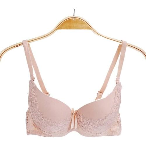 BRZFMRVL Women Sexy Underwire Padded cup Embroidery Lace 32 34 36 A B duoble cup big Push Up Bra Sexy Lingerie girl bra