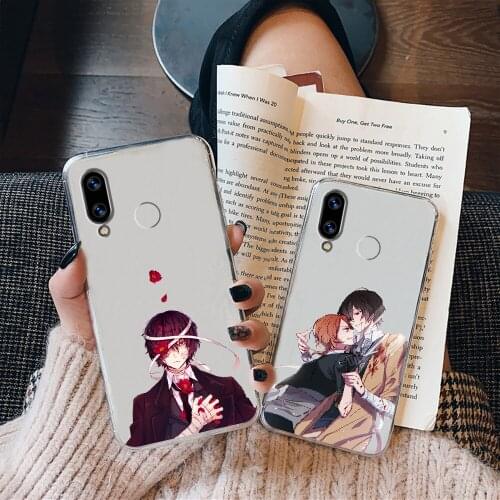 Anime Bungo Stray Dogs Phone case For Huawei Honor 6 7 8 9 10 10i 20 A C X Lite Pro Play transparent 3D cell cover trend bumper