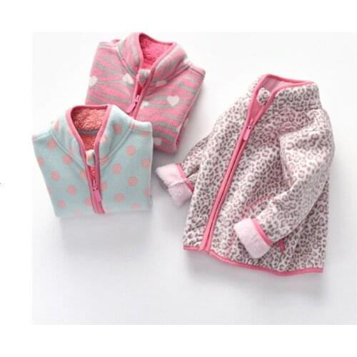 Baby Girls Jackets New Arrival Thicken Fashion Printing Jacket For Girls Casual Zip High Quality Toddler Girls Coats 2-8 Years