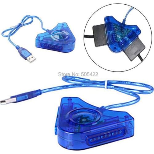 For Playstation 2 PS2 PS1 PSX Game Controller to PC Dual Adapter Converter USB Splitter Cable