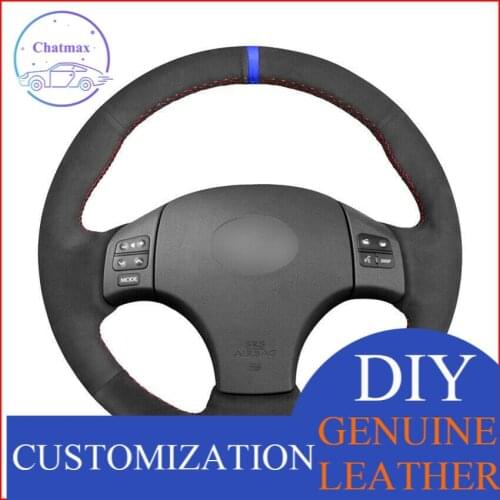 For Lexus IS IS250 IS250C IS300 IS300C Custom Made Anti Slip Hand stitched Car Steering Wheel Cover Anti-slip fit all season