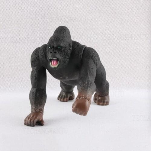 17CM Movie Silverback Gorilla Figurine Chimpanzee Model Action Figure Wild Animals Monster