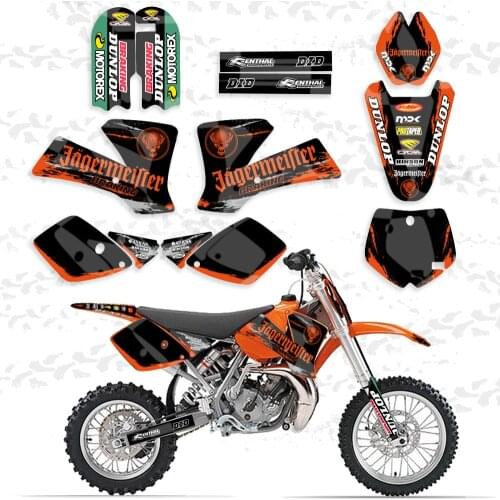 Motorcycle Team Graphic & Backgrounds Decal Stiker Kits for KTM SX65 SX 65 2002 2003 2004 2005 2006 2007 2008